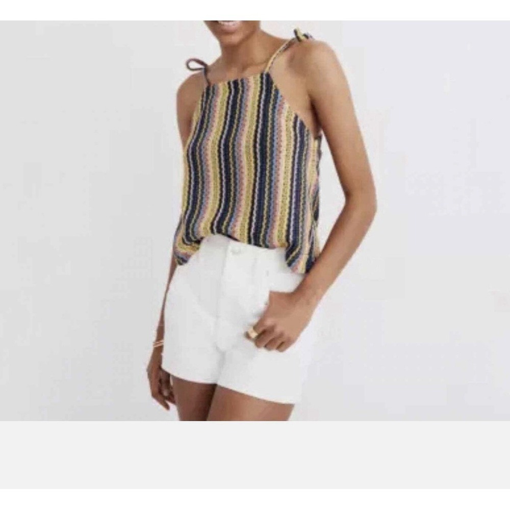 Texture & Thread Madewell Shoulder Tie Tank Rainbow Size S